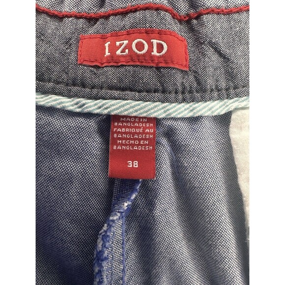 IZOD Men’s Golf Shorts Size 38 Waist 10" Inseam Grey/Blue Lightweight - Picture 3 of 5